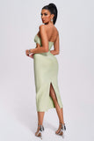 goosudu Venus Strapless Cutout Midi Bandage Dress