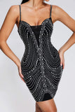 goosudu Ymmi Diamonate Mini Bandage Dress