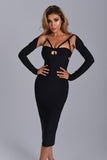 goosudu Anika Cutout Midi Bandage Dress