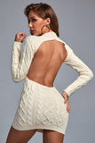 goosudu Iuana Backless Mini Knit Dress