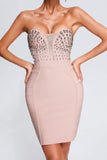 goosudu Reagan Diamonate Mini Bandage Dress