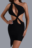 goosudu Sadie Cutout One Shoulder Bandage Dress