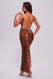 goosudu Esther Sequin Backless Maxi Dress