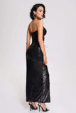 goosudu Lyall Sequin Slit Maxi Dress