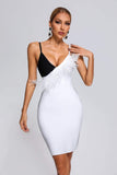 goosudu Pola Feather Mini Bandage Dress