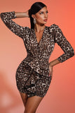 goosudu Sibyl Leopard Mini Dress