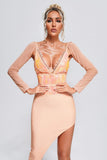 goosudu Deilyuh Sequin Midi Bandage Dress