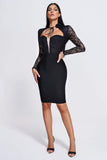 goosudu Dakamo Lace Midi Bandage Dress