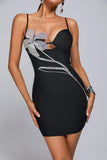 goosudu Barabal Diamante Mini Bandage Dress