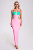 goosudu Quiyana Cutout Bandage Maxi Dress