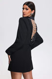 goosudu Yette Diamonate Backless Blazer Dress