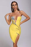 goosudu Bristol Diamonate Mini Bandage Dress