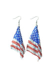 goosudu Burgundy American Flag Earrings