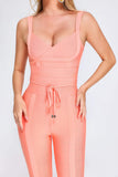 goosudu Aleah Bandage Jumpsuit - Peach