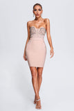 goosudu Reagan Diamonate Mini Bandage Dress