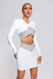 goosudu Irra Diamonate Mini Bandage Dress