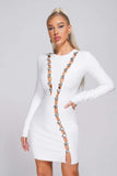 goosudu Cere Diamonate Mini Bandage Dress