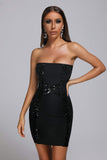 goosudu Blair Sequin Mini Bandage Dress