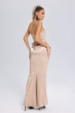 goosudu Reda Fishtail Tube Satin Maxi Dress