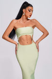 goosudu Venus Strapless Cutout Midi Bandage Dress