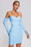 goosudu Vocca Halter Mini Bandage Dress