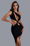 goosudu Sadie Cutout One Shoulder Bandage Dress