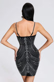 goosudu Ymmi Diamonate Mini Bandage Dress