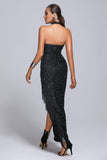 goosudu Barnaby Halter Sequin Maxi Dress