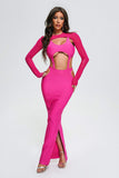 goosudu Jubilee Cutout Maxi Bandage Dress