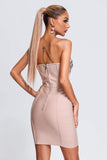 goosudu Reagan Diamonate Mini Bandage Dress