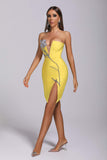 goosudu Bristol Diamonate Mini Bandage Dress