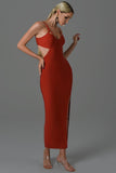 goosudu Rizico Cutout Slit Maxi Bandage Dress