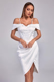 goosudu Yasmin Satin Corset Mini Dress - White