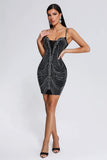 goosudu Ymmi Diamonate Mini Bandage Dress