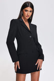 goosudu Yette Diamonate Backless Blazer Dress