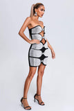 goosudu Kusia Diamonate Mini Bandage Dress