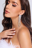 goosudu Xelha Tassel Diamante Earrings