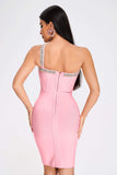 goosudu Hanny Crystal Cocktail Dress - Pink