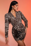 goosudu Sibyl Leopard Mini Dress