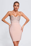 goosudu Reagan Diamonate Mini Bandage Dress