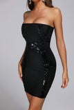 goosudu Blair Sequin Mini Bandage Dress