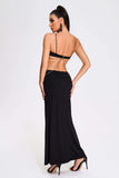 goosudu Etta Cutout Halter Maxi Dress