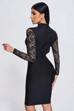 goosudu Dakamo Lace Midi Bandage Dress