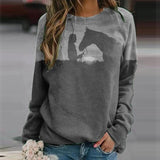 New Animal Horse Print Women Sweatshirt Fashion Elegant O Neck Women Tops Pullover Autumn Winter Casual Long Sleeve Blouse