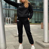 goosudu Two Piece Women Set Sport Casual Outfit Fall Clothes for Women Sweatshirt Jumper Top Sweatpants Set Women Suit Set Tracksuit