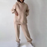 goosudu Two Piece Women Set Sport Casual Outfit Fall Clothes for Women Sweatshirt Jumper Top Sweatpants Set Women Suit Set Tracksuit