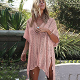 woloong New Knitted Beach Cover Up Women Bikini Swimsuit Cover Up Hollow Out Beach Dress Tassel Tunics Bathing Suits Cover-Ups Beachwear