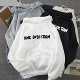 New letter Graphic One Direction Merch Harajuku Aesthetic Women Pullover Hoodie Sweatshirt Streetwear Clothes