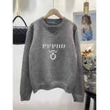 Designer Sweater women sweaters jumper Embroidery Print sweater Knitted claic Knitwear Autumn winter keep warm jumpers mens design