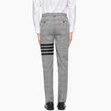 Fashion Brand Men Casual Suit Pants Gray Plaid Black Striped Spring and Autumn Business Formal Trousers